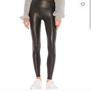 SPANX Black Faux Leather Leggings